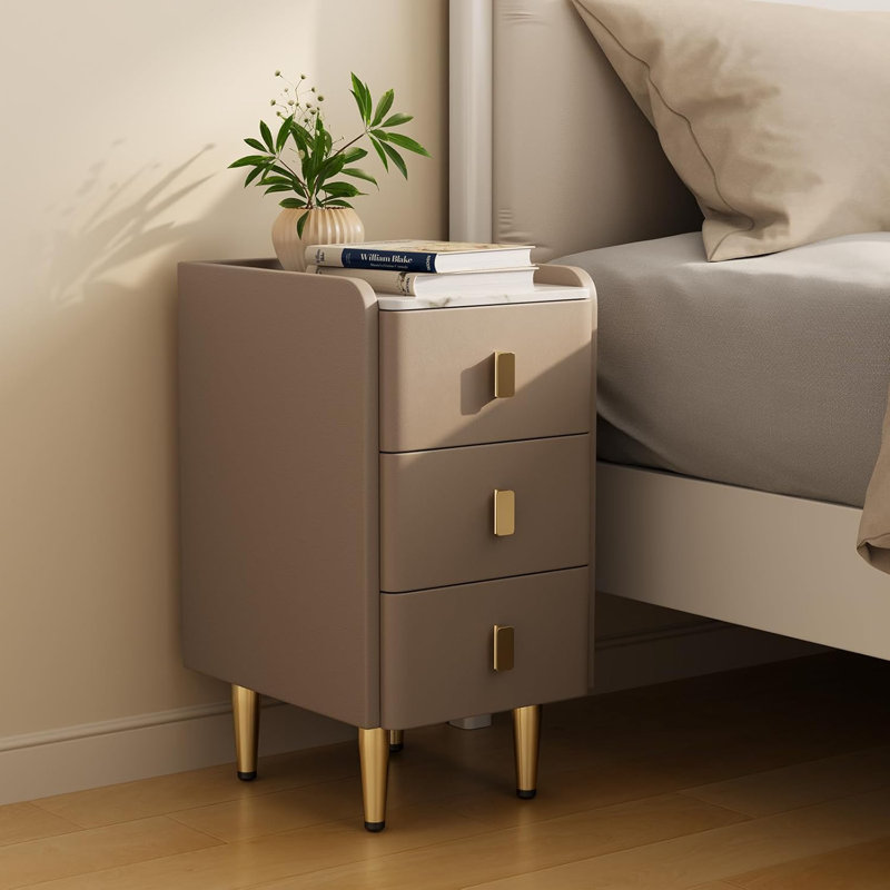 Narrow Bedside Table With Drawers