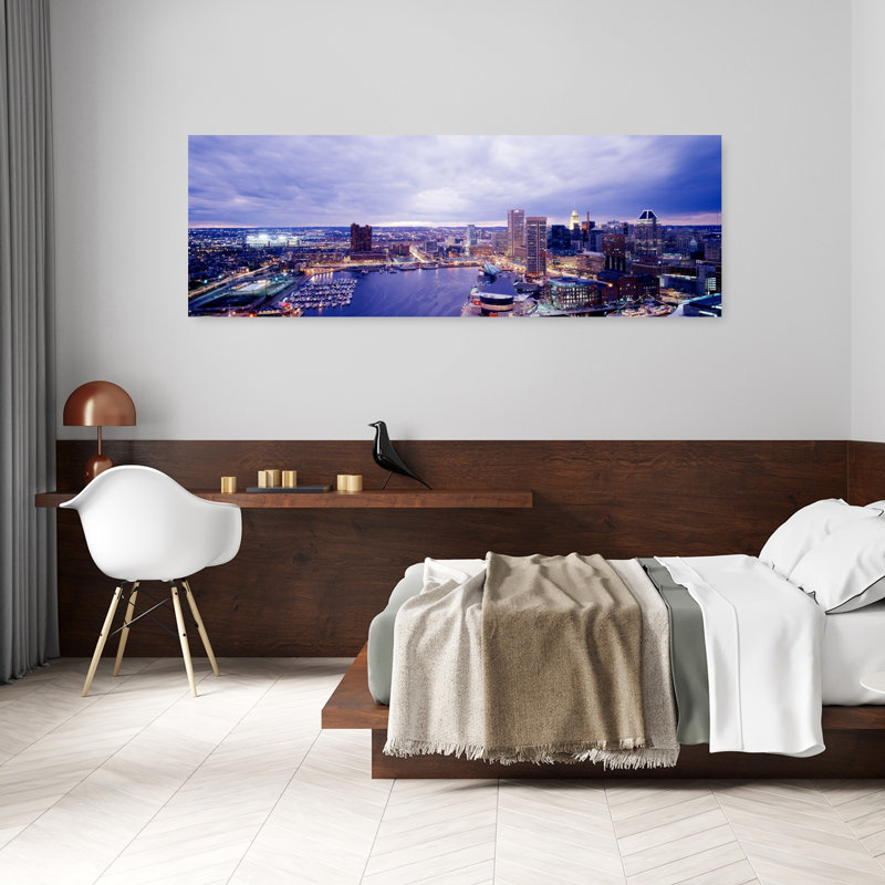 USA Maryland Baltimore Cityscape by Jerry Driendl Photography - Wrapped Canvas Panoramic Print, 50.8 cm H x 152.4 cm W