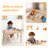 Play Table with Storages, 4 Compartment Double sided Available Activity Table, Stackable Baseplate Grid Compatible with Fun Learning Toy for Ages 5+