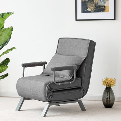 1 Seater Linen Sofa Bed