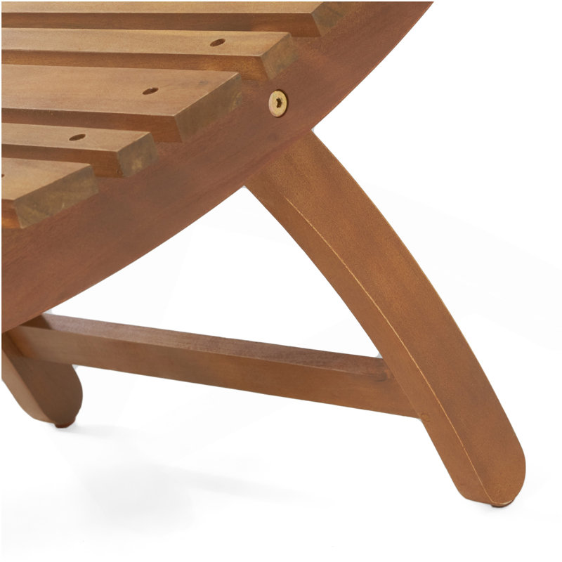Lahaina Wood Foldable Chaise Lounge, Brown