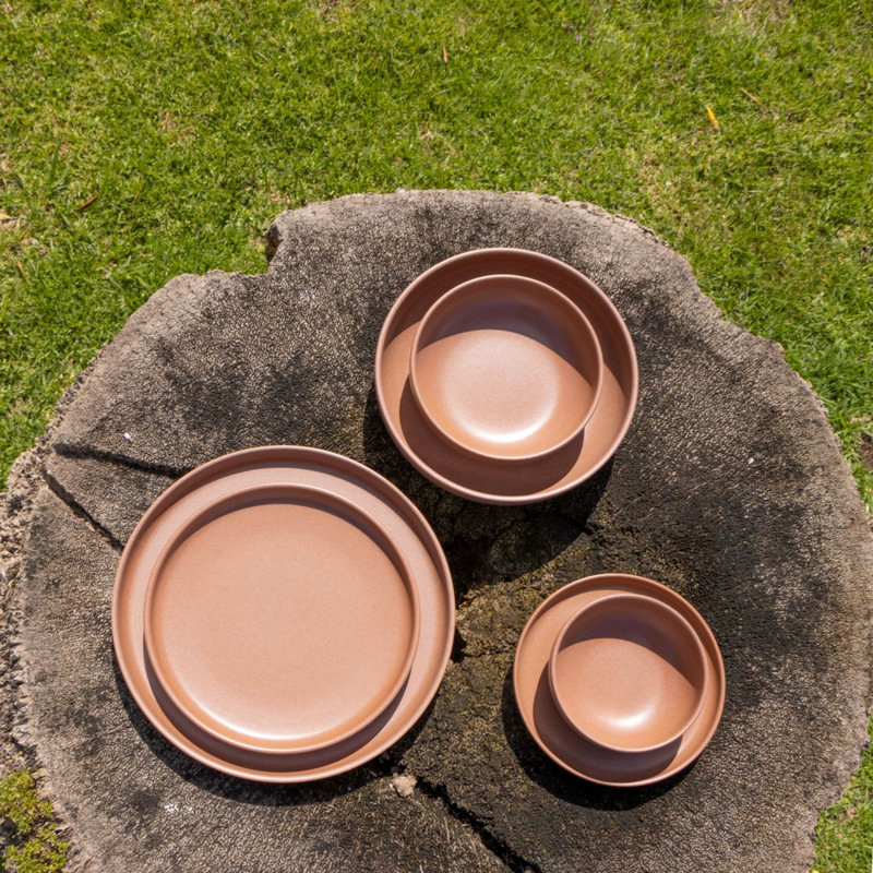Mikiyasi Piece Stoneware Dinnerware Set - Service for 4