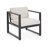 NAVAN OUTDOOR PATIO CLUB CHAIR, SET OF 2, BLACK FRAME WITH BEIGE CUSHION