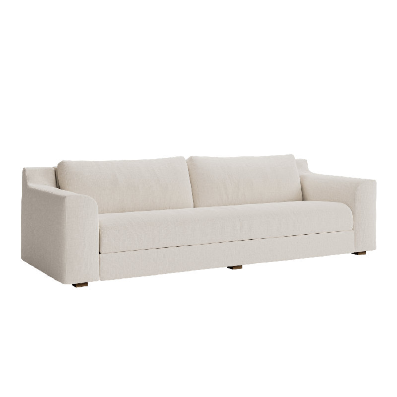 All-Natural Elevate Sofa 96", Oat Upcycled Poly