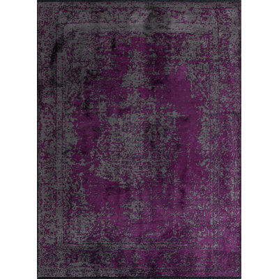 Rapture Gray/Purple Oriental Luxury Area Rug