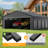 20 Ft. W x 20 Ft. D Heavy-Duty Metal Carport with Galvanized Roof & Fabric Walls, Solar Light, All-Weather Shelter Rated 35psf Snow - Gray-122760497