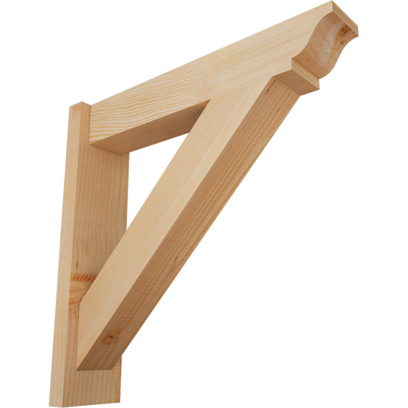 Persienne traditionnelle en bois rustique, Sapin Douglas de 5 1/2 po (lisse), P 24 po x H 24 po