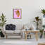 «Roaring Tiger on Pink Floater», art mural sur toile par lulusimon-65731489-65731488