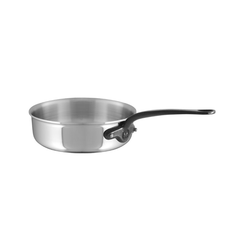 Mauviel M'cook CI 5-Ply Stainless Steel Saute Pan With Cast Iron Handle, 6.2-Qt