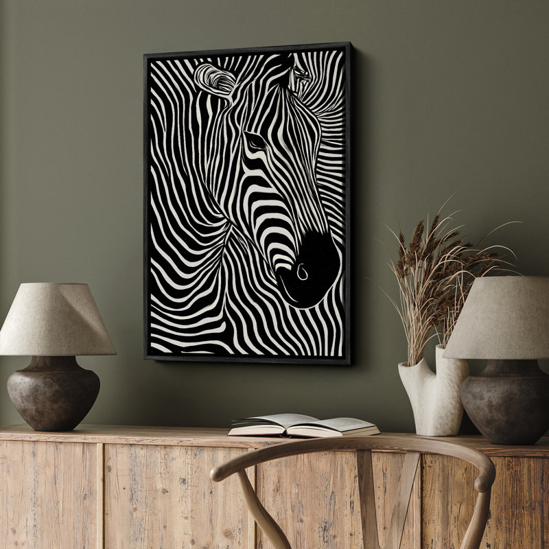 Art mural encadré abstrait rétro antique classique pour chambre à coucher, H 36 po x l 24 po, Noir