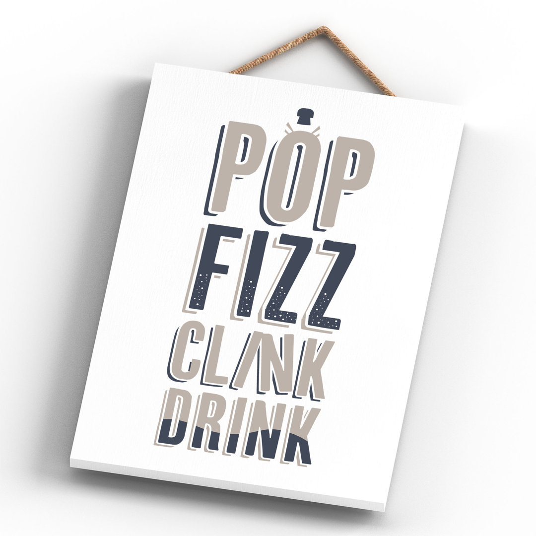 Vivid Squid Wholesale Pop Fizz Clink Drink - No Frame Print on Wood