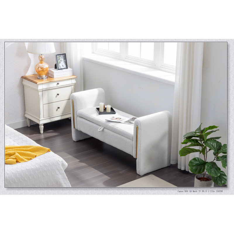 Banc de rangement en tissu Teddy