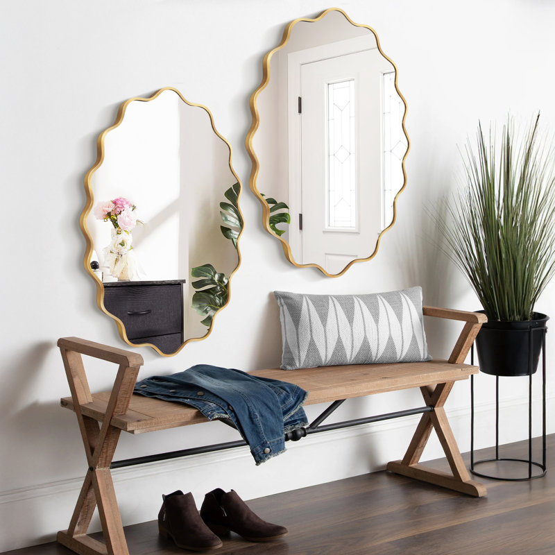 Wall Mirror, Gold, 36" x 24"