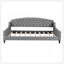 Lit de jour capitonné moderne de luxe, double, gris