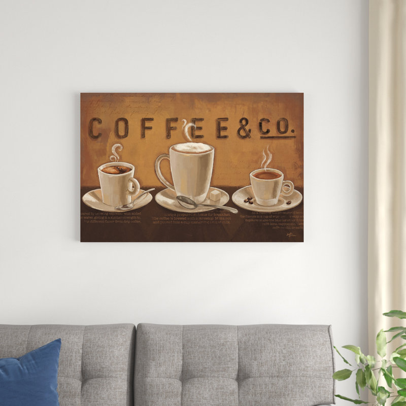 «Coffee And Co VI» par Janelle Penner, impression sur toile tendue, H 24 po x l 36 po