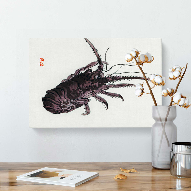 Crayfish by Kono Bairei - Wrapped Canvas, 40cm H x 60cm W x 3cm D
