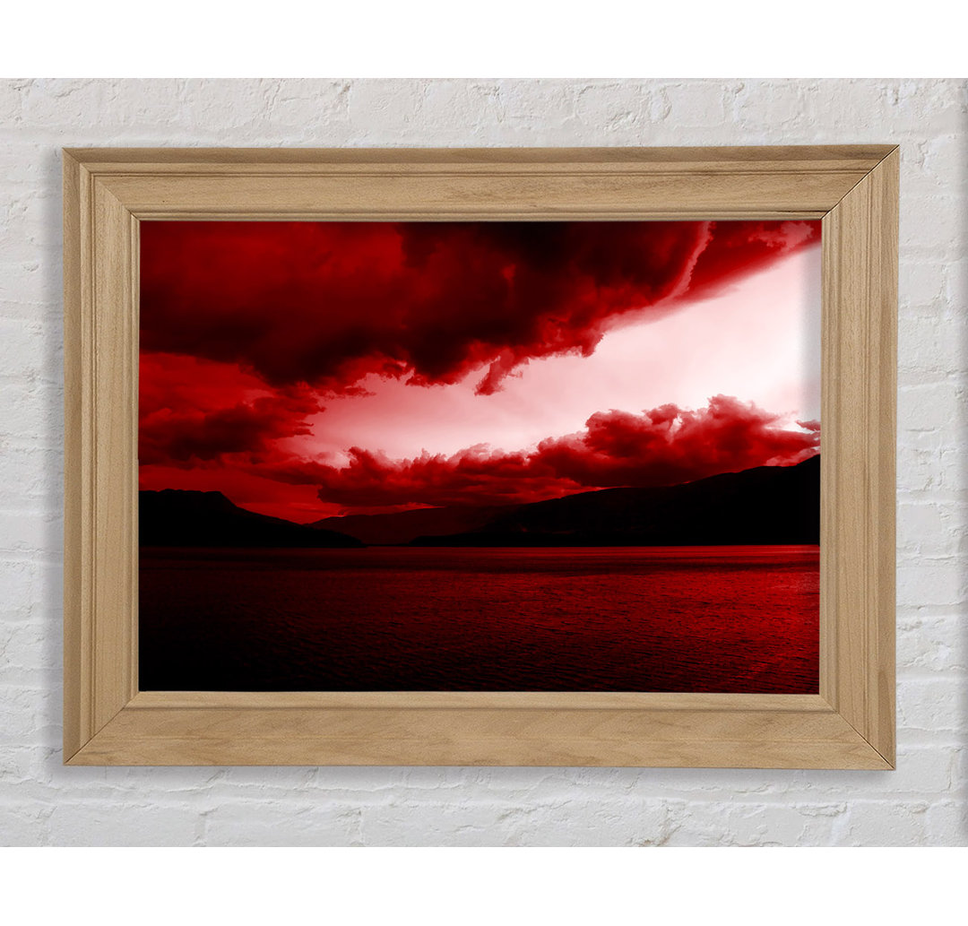 Red Tempest Sky Gerahmter Druck Wandkunst