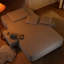 Luxueuse chaise longue en velours côtelé moelleux avec 3 coussins, canapé-lit convertible avec poche de rangement, conception sans cadre et mousse de compression pour les petits espaces, salon, appartement, gris clair-125536673
