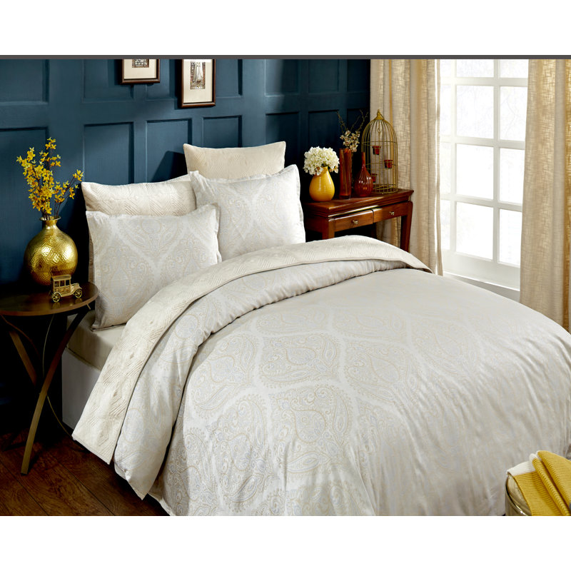 Soft Luxury Bedding Sateen Print Sham with Envelope Closure, King
