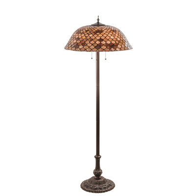 64"H Tiffany Fishscale Floor Lamp