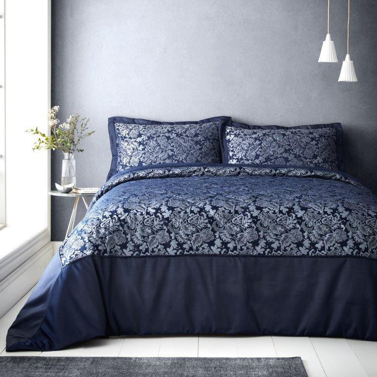 Sandringham Bedspread Set With Pillowshams Bedding 254x254cm, Blue