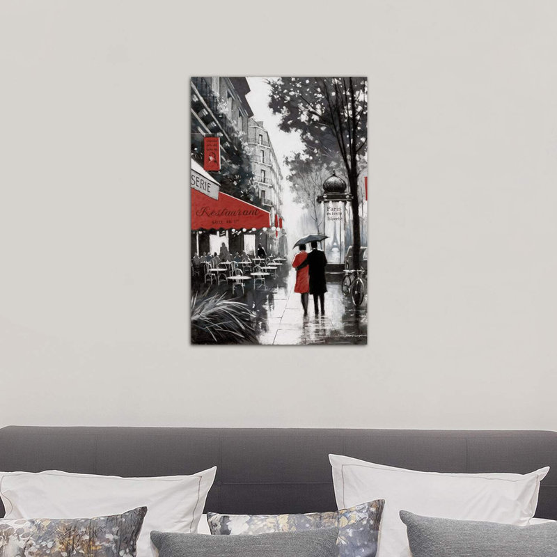 Rainy Paris II by A. Orme - Wrapped Canvas Print, 66.04 cm H x 45.72 cm W x 1.91 cm D