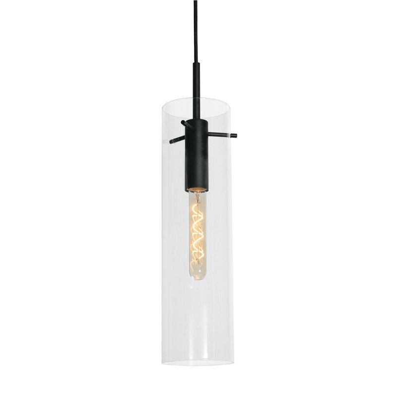 Luminaire suspendu 1 lumière Guglielmo, Noir