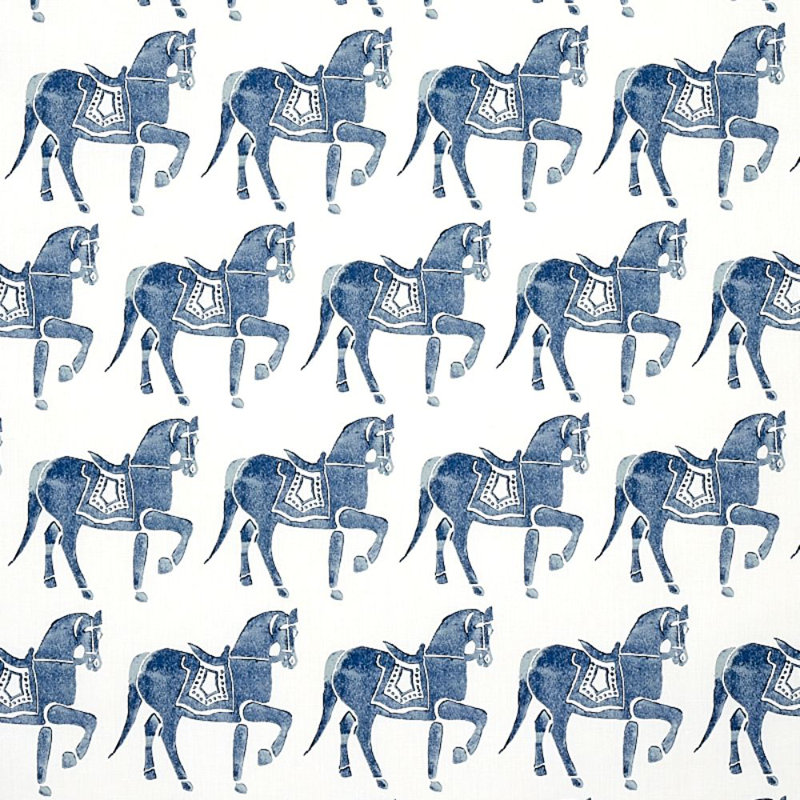 Tissu Schumacher x Molly Mahon Marwari, Bleu marine
