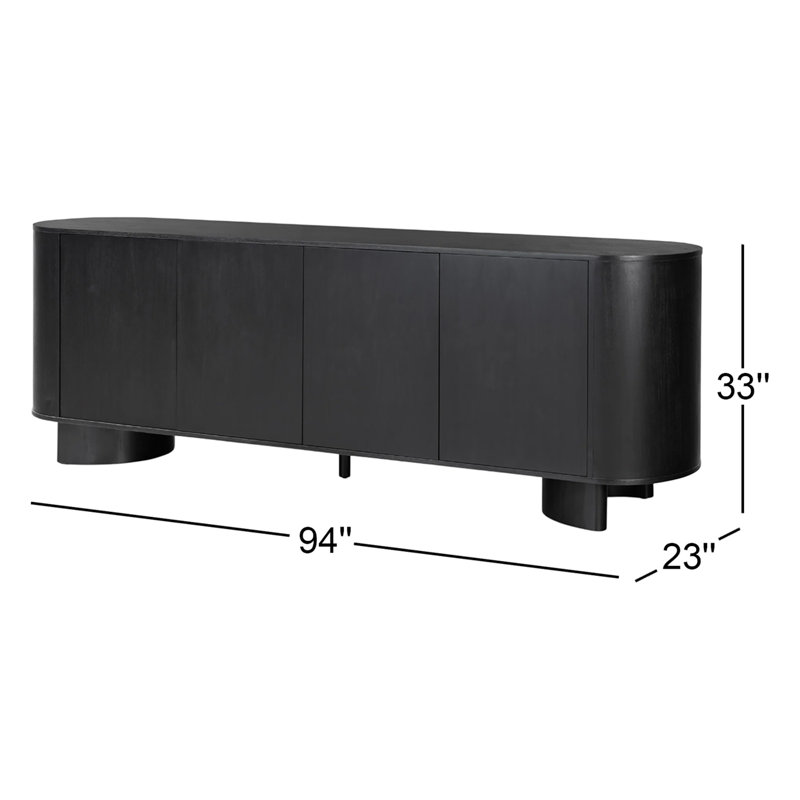 Paden Sideboard, Aged Black Acacia