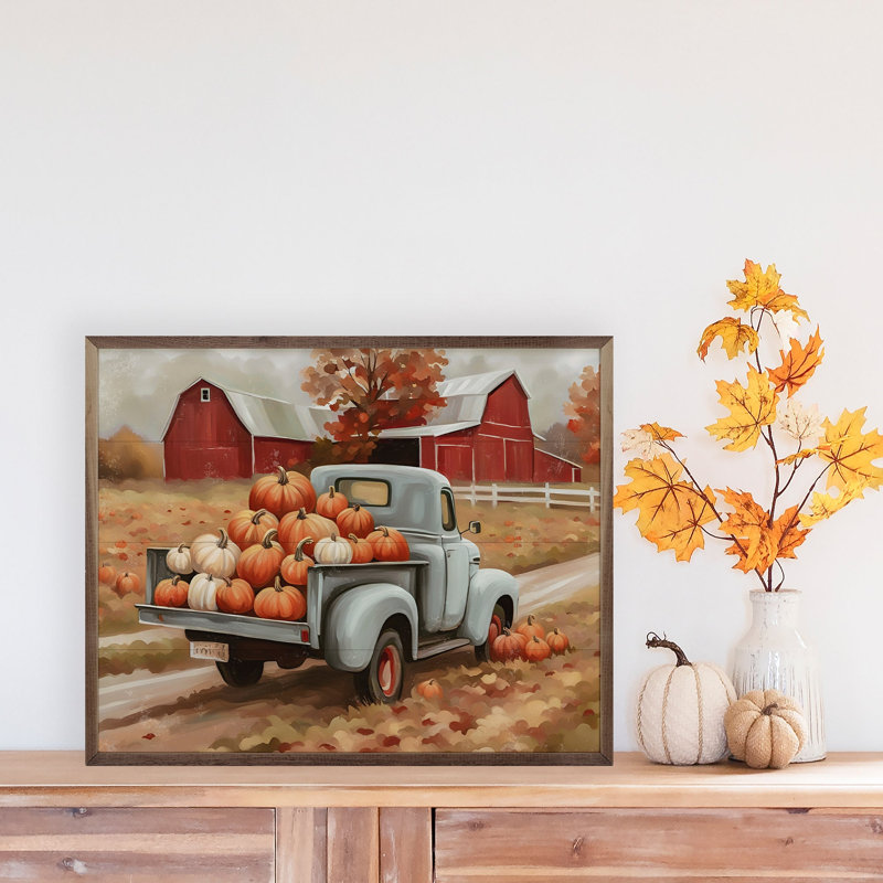 Pumpkin Harvest Truck, H 8 po x l 10 po