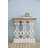 Distressed White Wooden Console Table with Ornate Scrollwork Design for Entryway and Living Room Decor