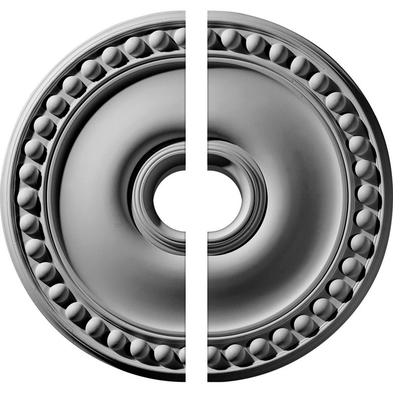 Endurathane Foster Ceiling Medallion, 19 1/8"OD x 3 1/2"ID x 1"P (Fits Canopies up to 5 5/8"), Two Piece, Factory Primed