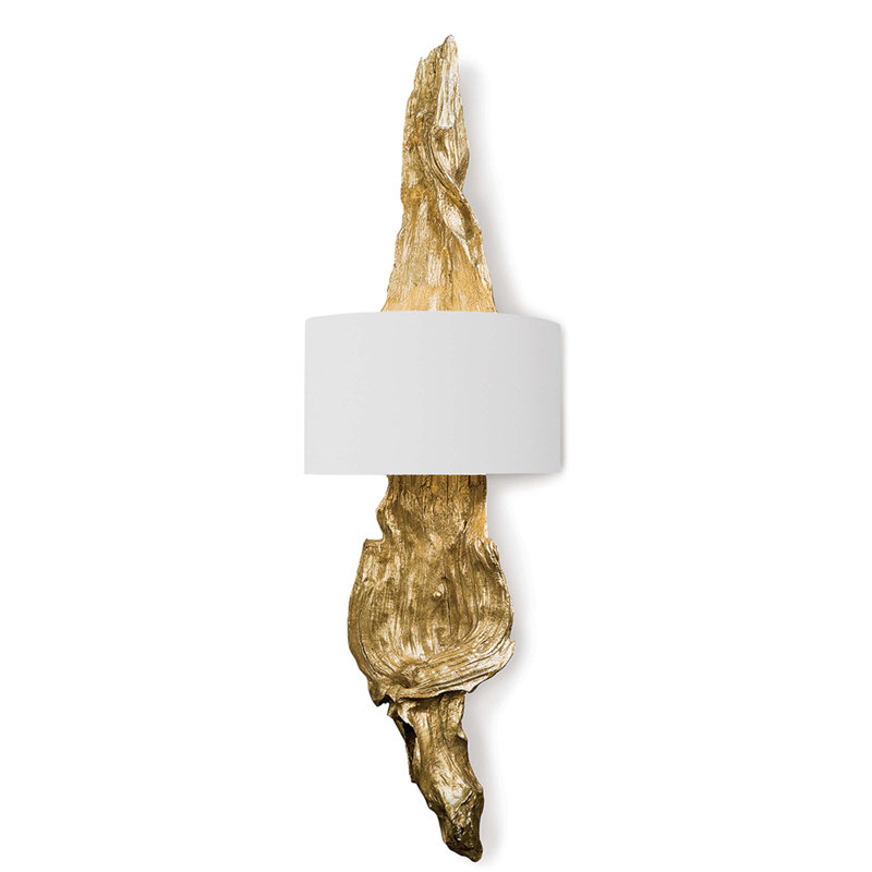 Driftwood Sconce, Antique Gold Leaf