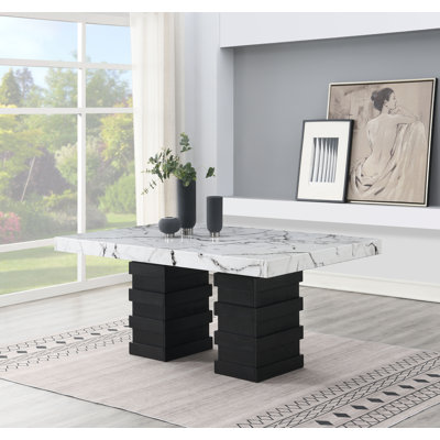 Darlicia Solid Wood Base Dining Table