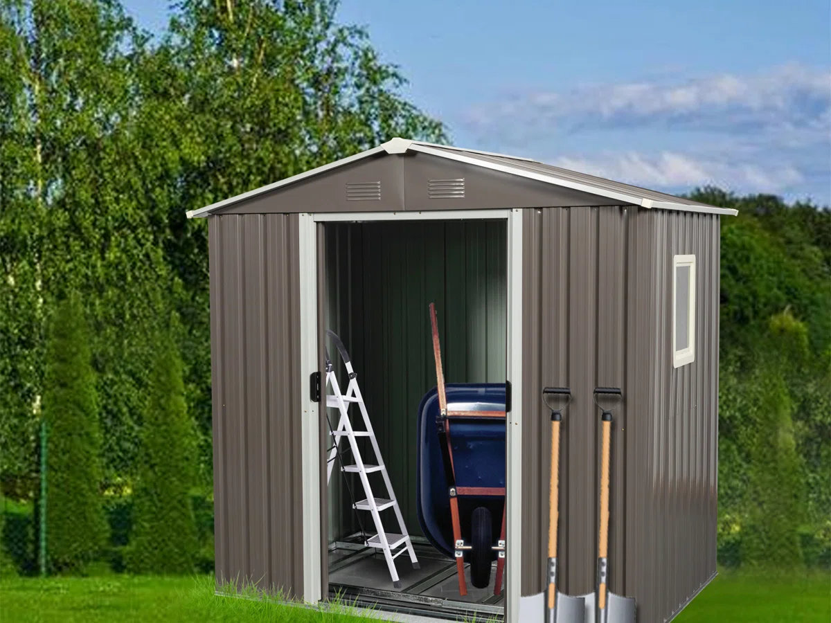 Creationstry 6 ft. W x 4 ft. D Metal Storage Shed | Wayfair