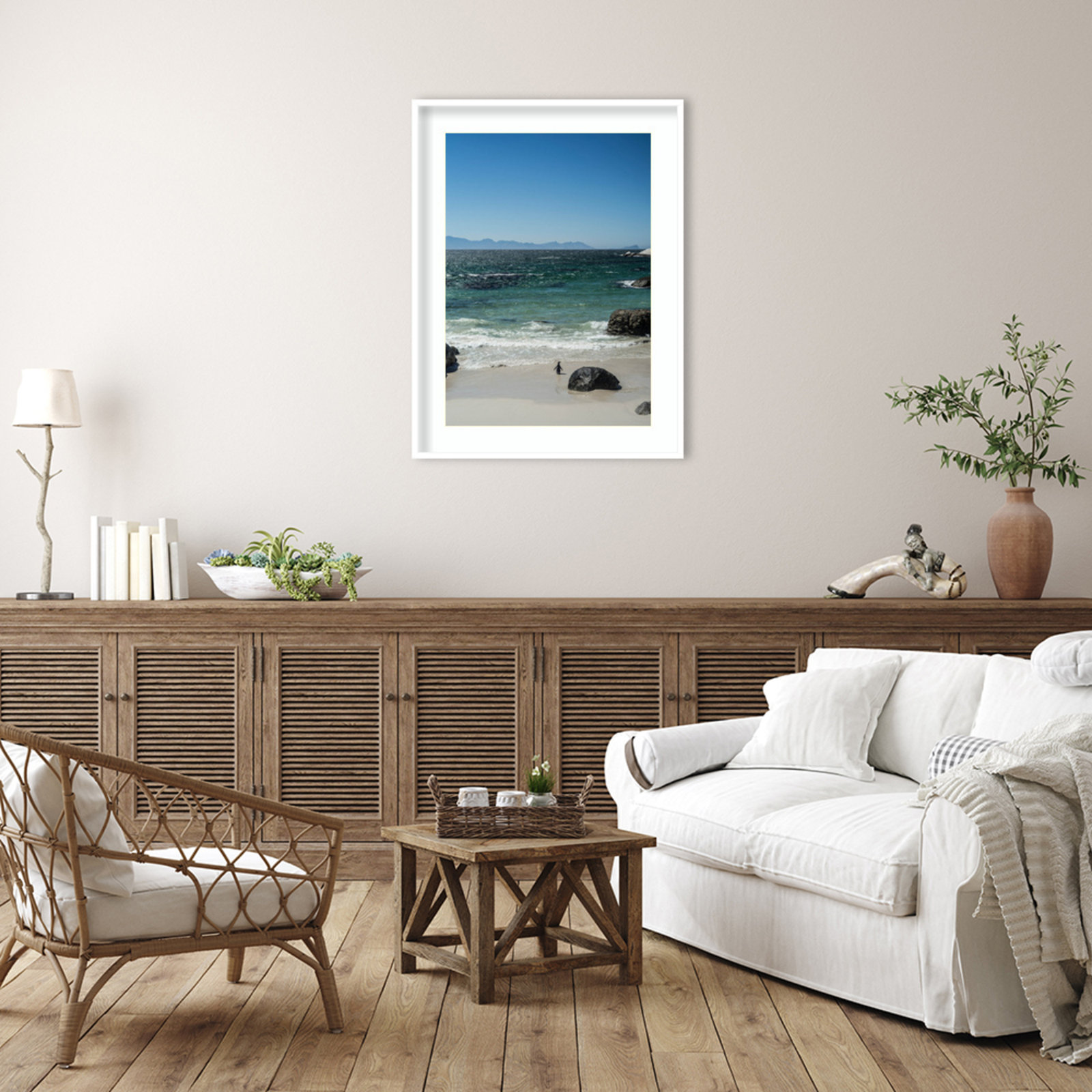 Heading Out to Sea by Shot by Clint Wood Framed Wall Art Print, White, 41" H x 31" W