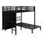 Lit superposé en métal avec bureau pliant, garde-robe à DEL