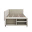 Twin-Size L-Shaped Plush Platform Bed With Storage Drawers-1377070250
