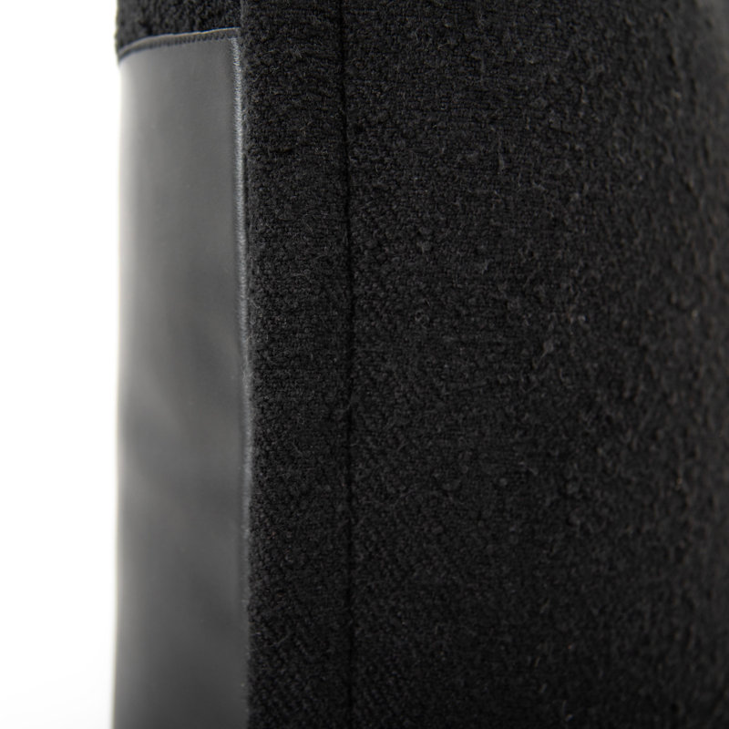 Coussin en coton / polyester, Polyester, Noir, noir, noir, noir