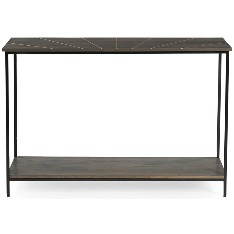 Anjanet 112cm Console Table, Dark Brown Wood