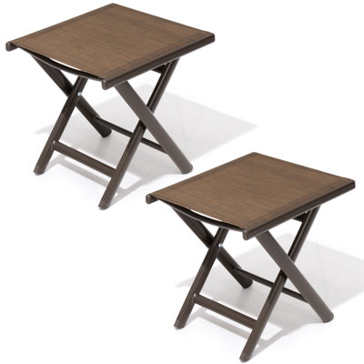 Table d'appoint rectangulaire pliante en aluminium pour l'extérieur
