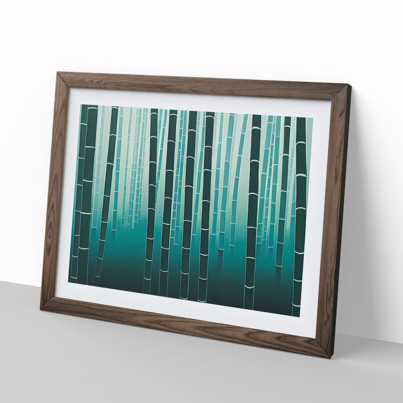 Intriguing Bamboo Forest - Framed Print, 34cm H x 46cm W x 2cm D, Walnut
