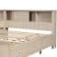 Lit de jour pleine grandeur blanc antique avec options de rangement et 3 tiroirs, conçu pour durer 3 designs, couleurs, utilisation à long terme-624561661