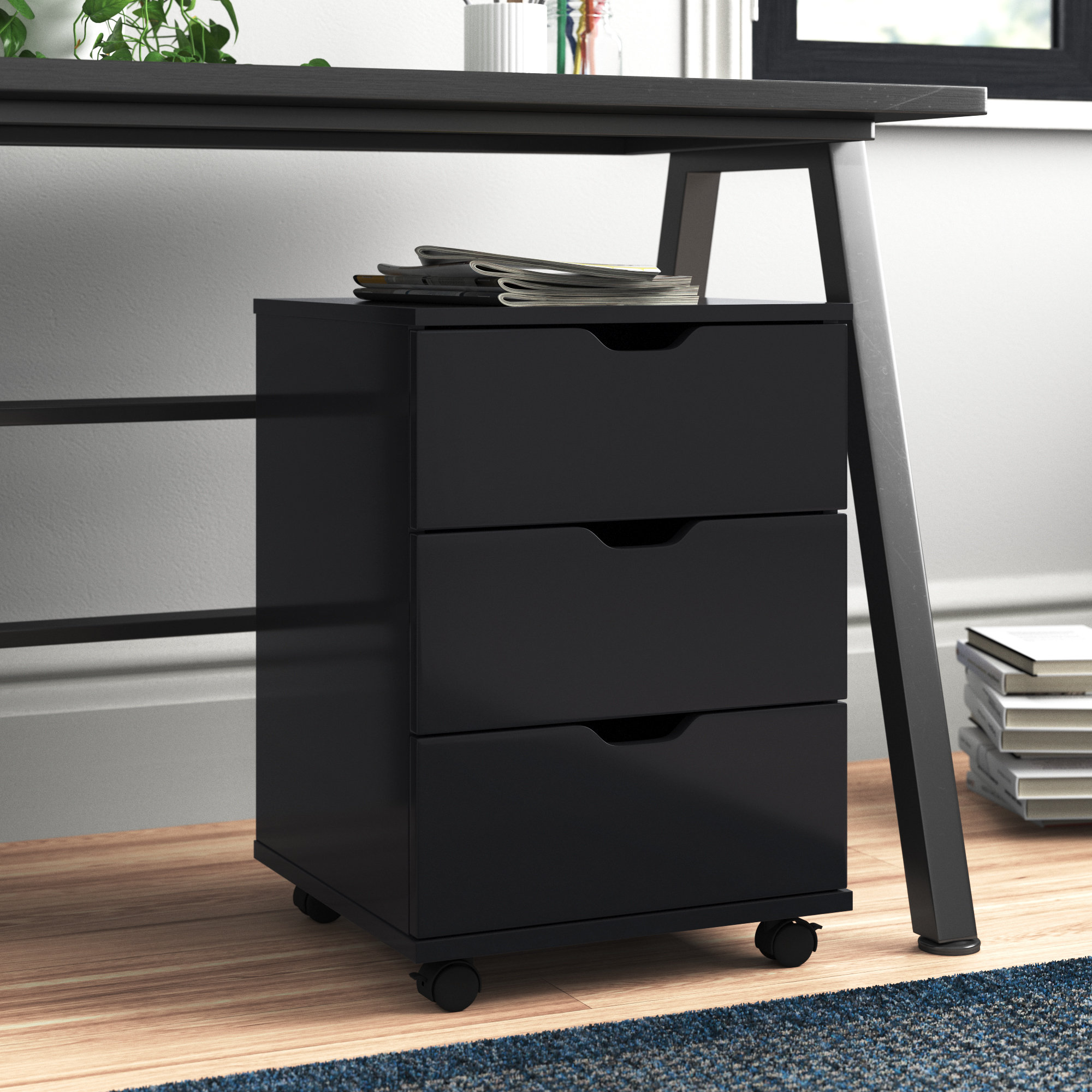 Zipcode Design™ Holmquist 15.7'' Wide 3 Drawer Mobile File