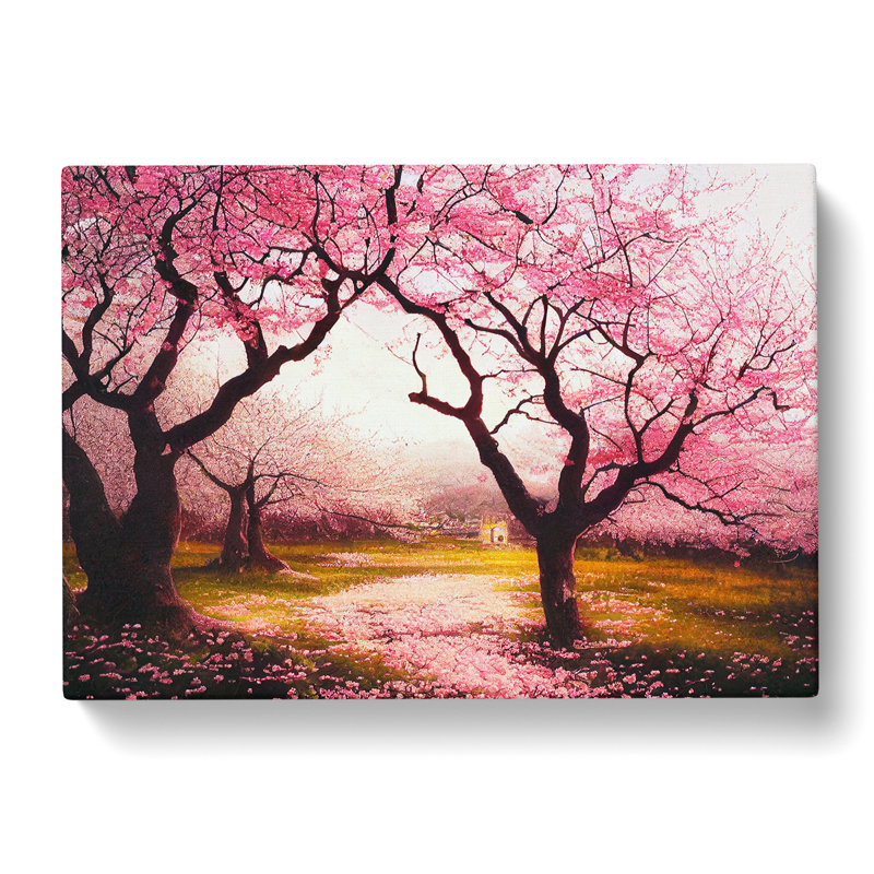 Majestic Cherry Blossom Trees - Wrapped Canvas, 35cm H x 50cm W x 3cm D