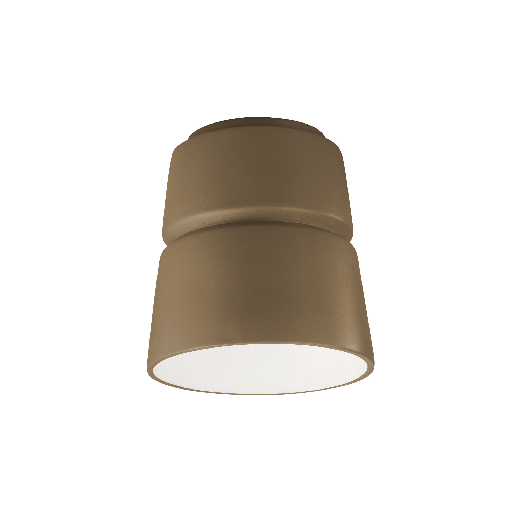 Logan Radiance Collection - Cone Ceramic Flush-Mount, Adobe, LED (Integrated)