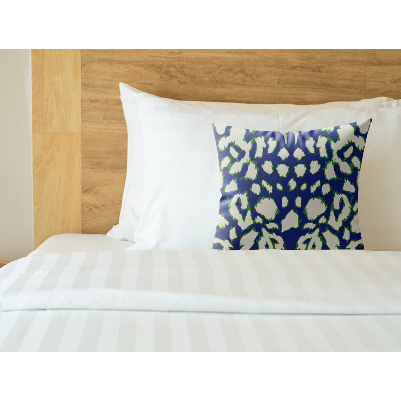 Coussin Kama, 16 po x 16 po, Azur royal