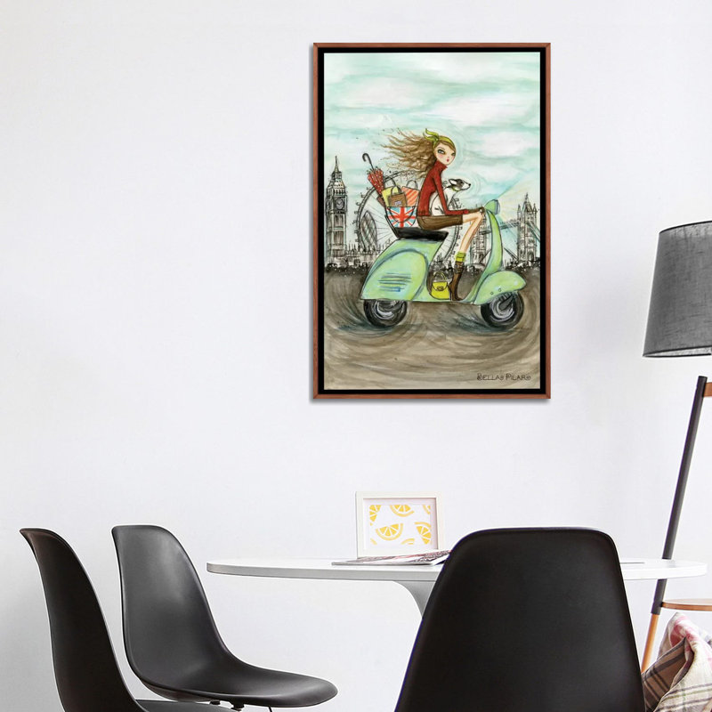 Art de londres, Toile avec cadre en bois classique, H 48 po x l 32 po x P 1,5 po
