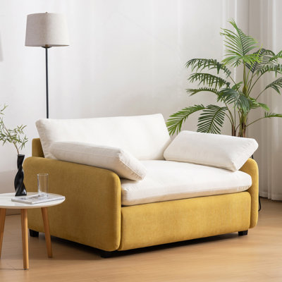 Canapé simple surdimensionné en chenille 50 * 43 ", fauteuil d'appoint large et profond, fauteuil moderne rembourré confortable, canapé-lit avec coussins pour le salon et l'appartement