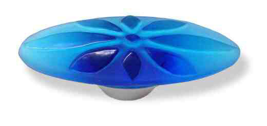 3-3/4" Betsy Fields Flower Pull, Light Blue